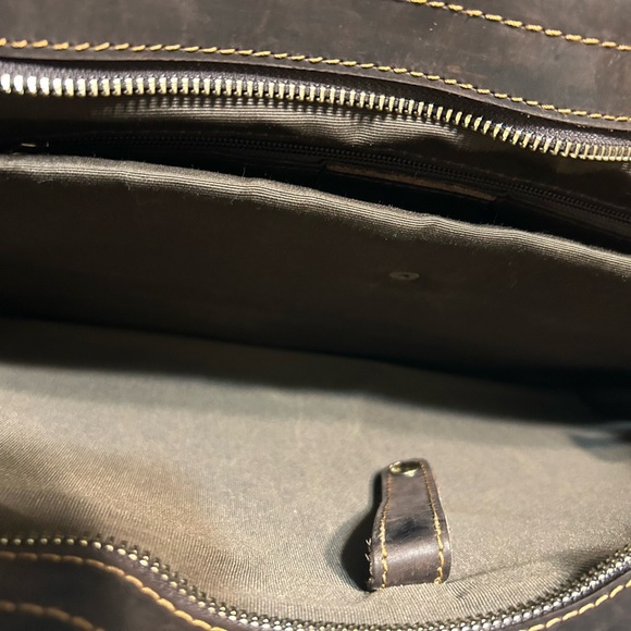 Rowan Full Grain Water Buffalo Leather Briefcase for Men - Picture 15 of 16